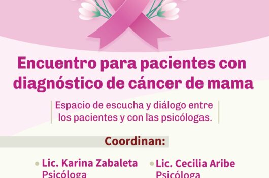 Encuentro para pacientes con diagnóstico de cáncer de mama.